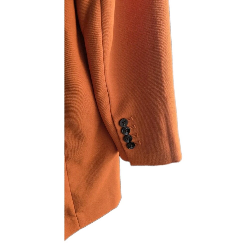 EXPRESS Twill Oversized Boyfriend Blazer Orange Two Button Size Large NWT - Picture 9 of 10